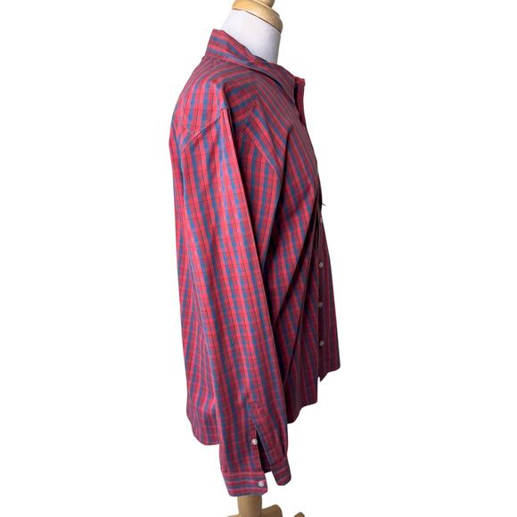 TOAD  & CO Insect Shield Long Sleeve Button Up Red Plaid - Picture 6 of 6